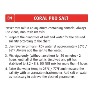 Red Sea Coral Pro Salts เกลือสำหรับตู้ทะเลและปะการัง