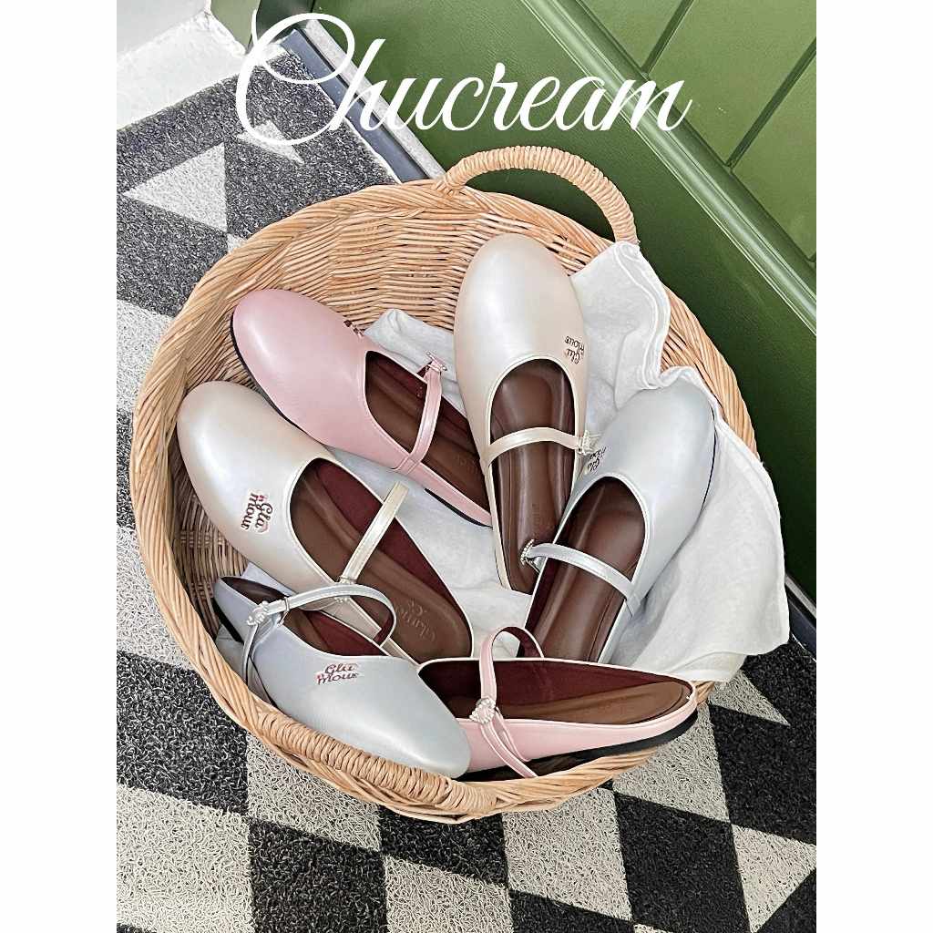 รองเท้าเปิดส้นเท้า ชิมเมอร์สุดน่ารัก ดีเทลปักครัวซองเข็มขัดหัวใจเพชร รุ่น glamour