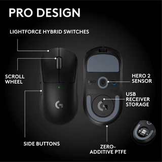 Logitech G PRO X SUPERLIGHT 2 SE LIGHTSPEED Wireless Gaming Mouse ระดับโปร น้ำหนักเบา 60g 44K-DPI (เมาส์เกมมิ่งไร้สาย)