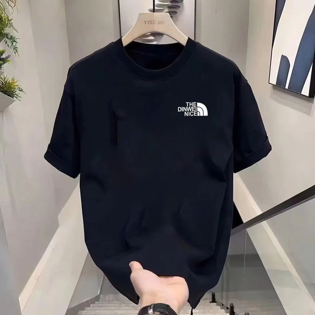 🚚ส่งจากกรุงเทพ เสื้อยืดแขนสั้นชาย เสื้อโอเวอร์ไซส์ แบรนด์แฟชั่น เสื้อยืดคอกลมแขนสั้น พิมพ์ลายตัวอักษรสุดเท่ S-3XL
