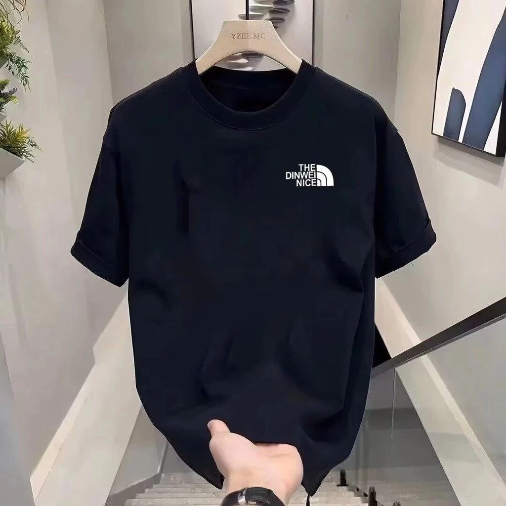 🚚ส่งจากกรุงเทพ เสื้อยืดแขนสั้นชาย เสื้อโอเวอร์ไซส์ แบรนด์แฟชั่น เสื้อยืดคอกลมแขนสั้น พิมพ์ลายตัวอักษรสุดเท่ S-3XL