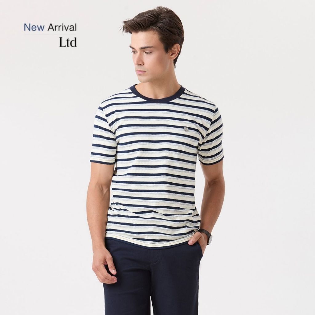 LTD เสื้อยืดแขนสั้น ผู้ชาย สีกรมท่า | T-shirt | 00971