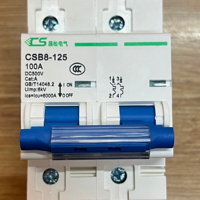 เบรกเกอร์แบตเตอรี่ DC 100A 125A 2P 500v CB (ตรงรุ่น)