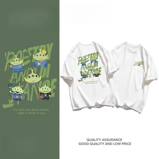 🚚【จัดส่งจากไทย】เสื้อยืดแขนสั้นพิมพ์ลายการ์ตูนน่ารัก คอกลม ผ้าหนา ไซส์ใหญ่