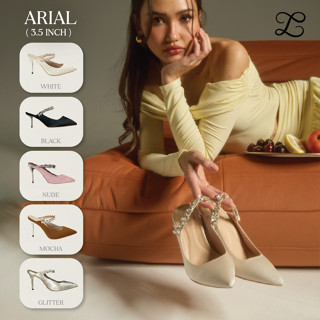 รองเท้าส้นสูง รุ่น Arial 3.5 นิ้ว - White, Black, Nude, Glit…