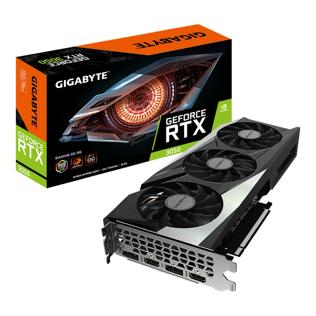 GIGABYTE GEFORCE RTX 3050 GAMING OC 8G - 8GB GDDR6 (GV-N3050GAMING OC-8GD) (มือสอง)