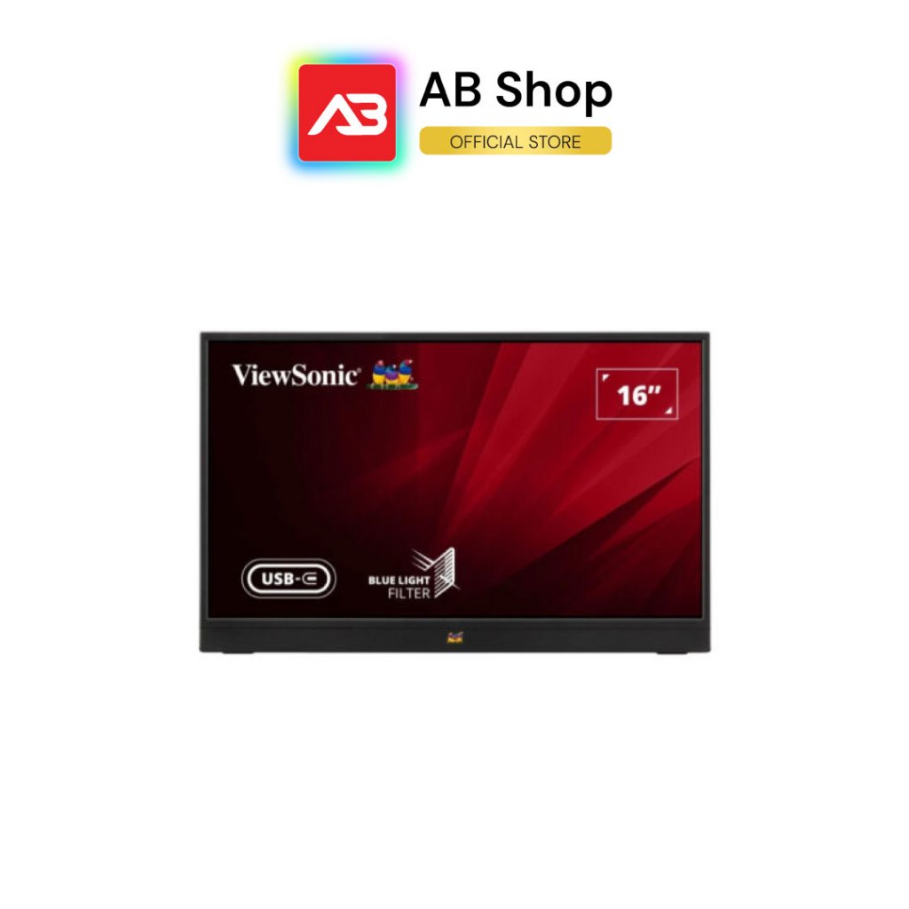ViewSonic จอภาพแบบพกพาขนาด 16″ 1920×1080 (FHD) 60Hz พร้อม USB Type-C รุ่น VA1655-3
