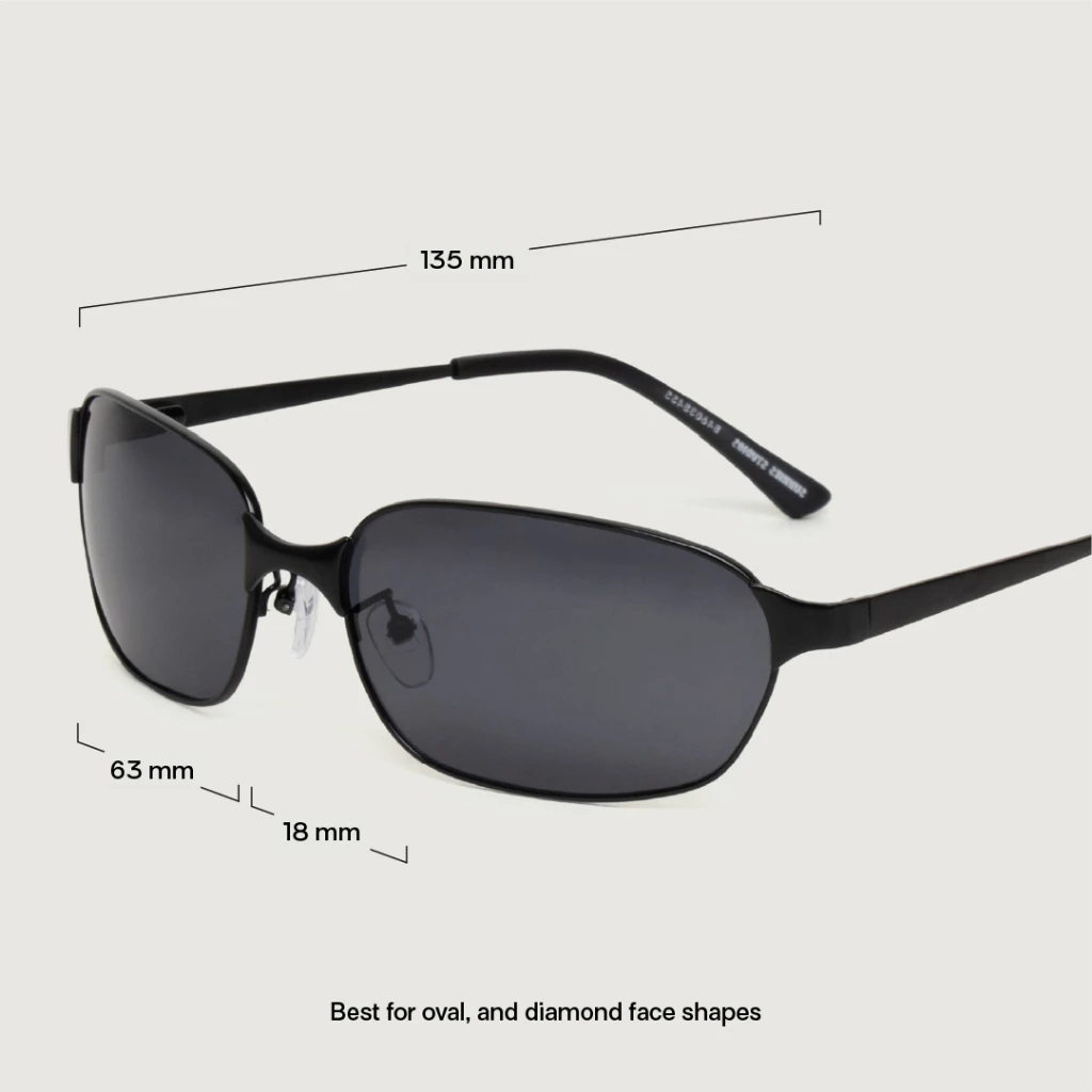 Sunnies Studios نظارة شمسية مربعة Hunter للجنسين — صورة 2