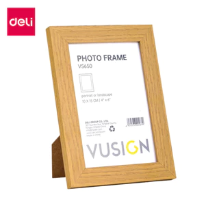 Deli กรอบรูป A4 4x6 5x7 6x8 นิ้ว 3 สี กรอบรูปไม้ กรอบรูปมินิมอล กรอบรูปราคาถูก หูแขวนผนัง ตกแต่ง Photo Frame
