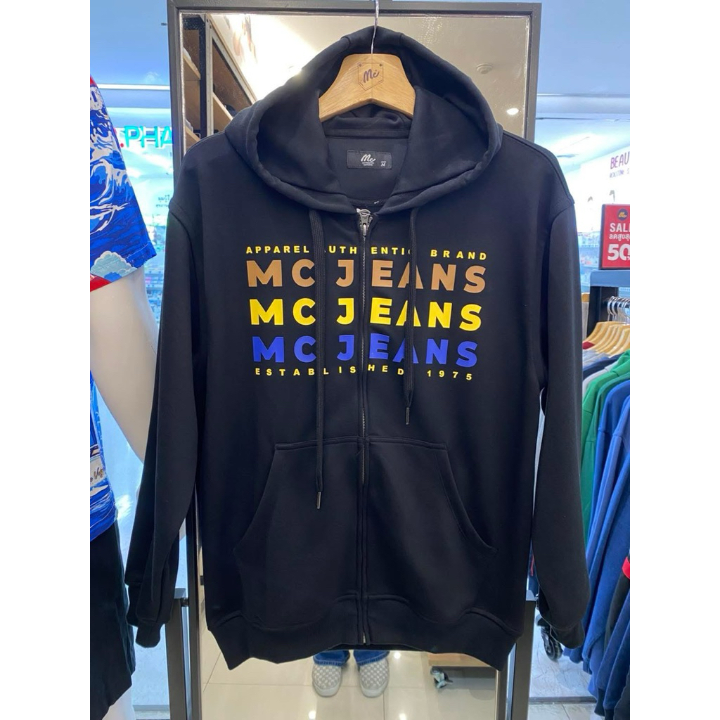 🏳️‍🌈คอลใหม่จากแม็ค🔥 เสื้อฮู้ดดี้ Mc jeans สีดำ🖤 [ของแท้จากช้อป100%✅] มีครบไซส์ครับโบร๋ มีบริการเก็บป