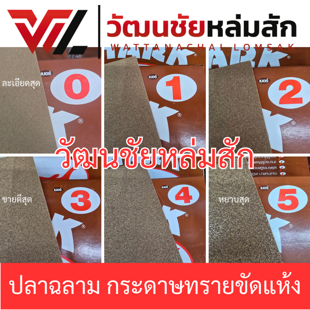 TOA กระดาษทราย ตราปลาฉลาม