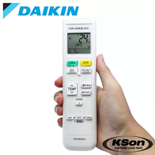 รีโมทแอร์ ไดกิ้น อะไหล่แอร์ Daikin Air Conditioner Remote Control รุ่น ARC480A33