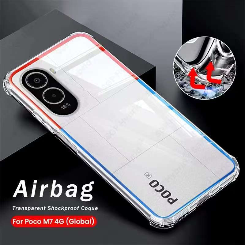POCO M7ตรงรุ่น(ส่งในไทย)เคสTPUใสกันกระแทกแบบคลุมกล้องXiaomi POCO M7 4G