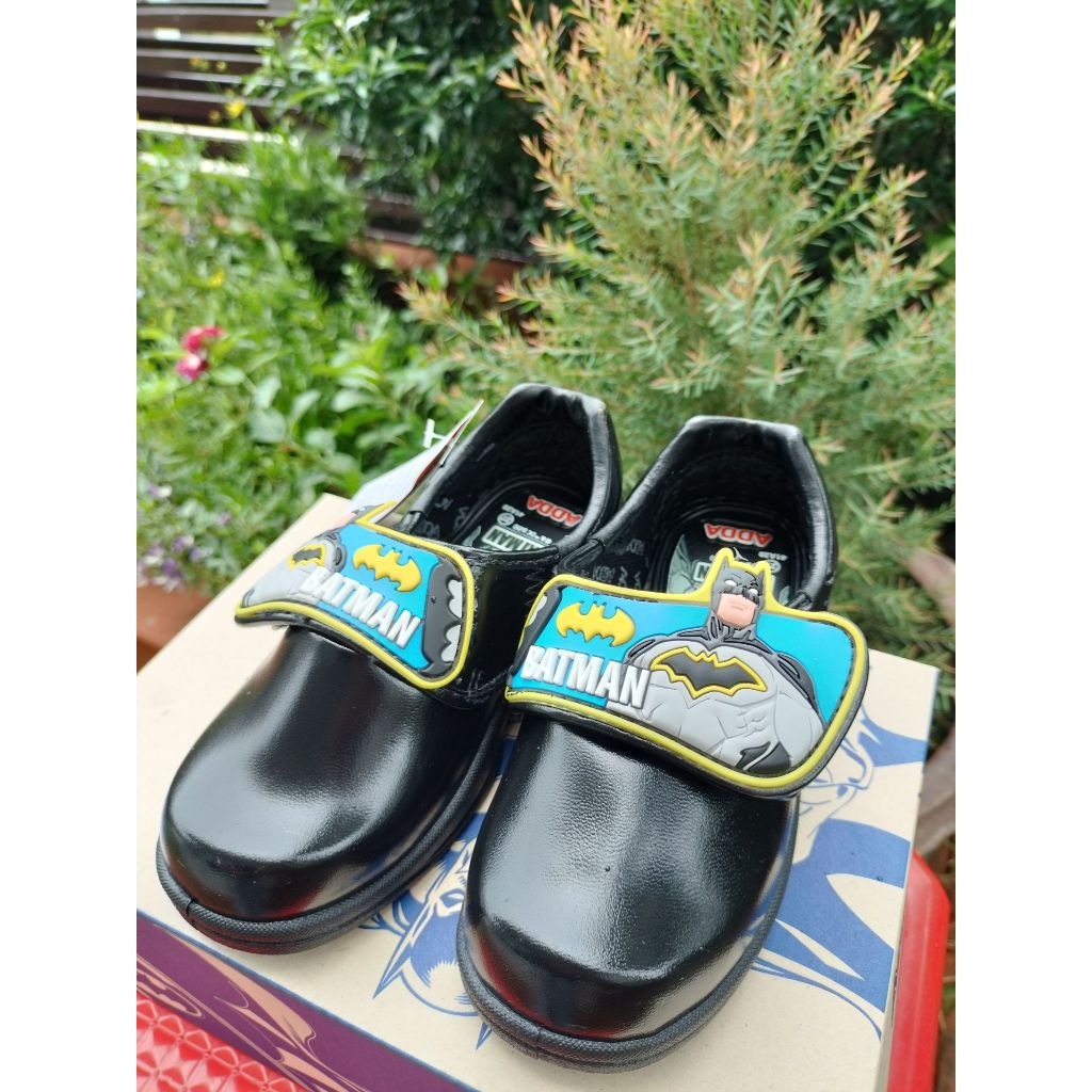รองเท้านักเรียน ADDA แบทแมน Batman รุ่น 41A20/41N20 ไฟกระพริบ ขาว/ดำ size 25-35