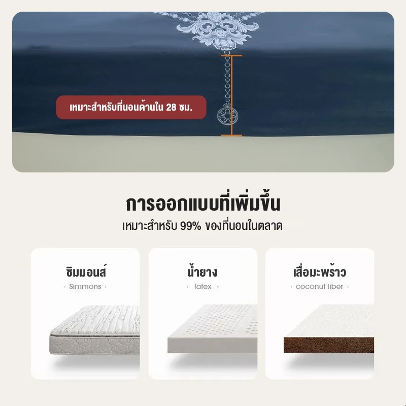 ผ้าคลุมเตียงสีดำ ผ้าคอตตอน thumbnail 6