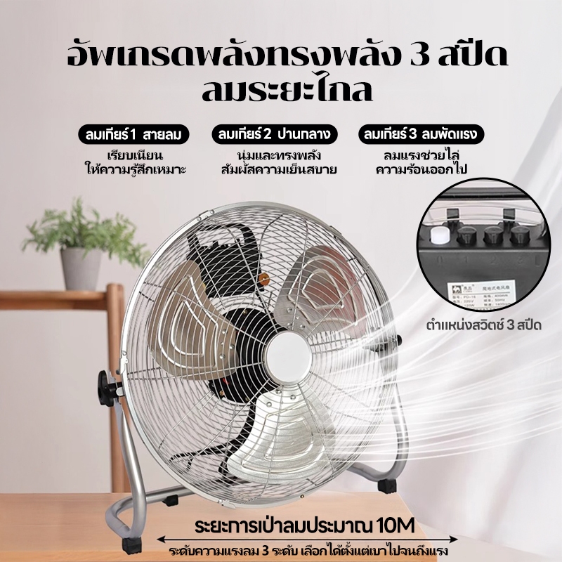 Cassil พัดลม อุตสาหกรรม พัดลมตั้งพื้นอุตสาหกรรม 24 นิ้ว พัดลมตั้งพื้น พัดลมติดตั้งโต๊ะ - รูปที่ 2