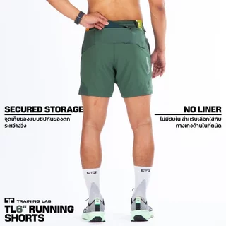 Training LAB TL Running Shorts (6”) 2.0 กางเกงวิ่งขาสั้น ผู้ชาย รุ่น 6” 2.0 ผ้าแห้งเร็ว น้ำหนักเบา ระบายอากาศดี