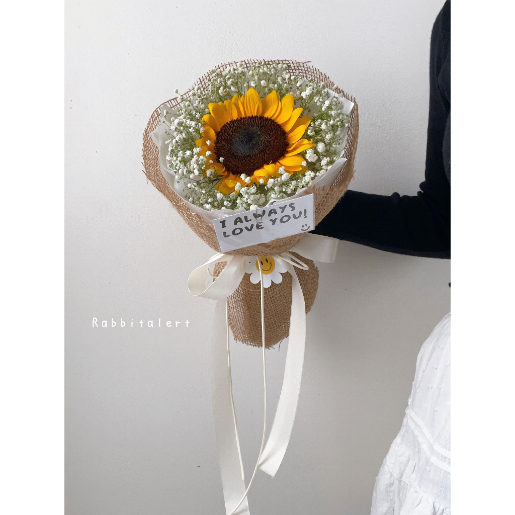 🌻ช่อดอกไม้สดช่อทานตะวันมีการ์ด10แบบให้เลือกช่อดอกไม้แทนความรู้สึก💓 ช่อ🌻ไข่ดาว🍳