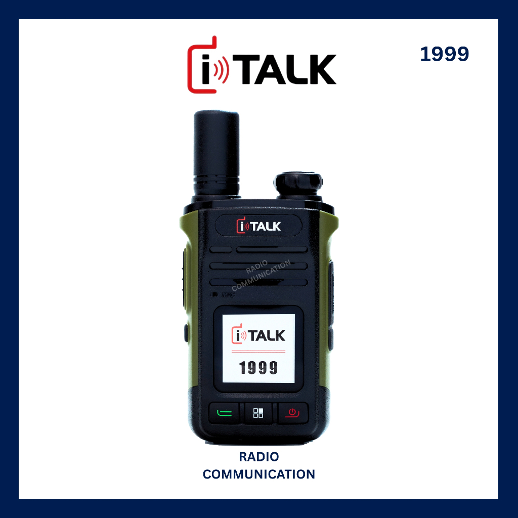 ITALK 1999 วิทยุใส่ซิม (ยกเว้นใบอนุญาตพก) มีทะเบียนกสทช. ประกัน 1 ปี
