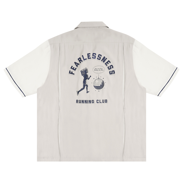 FEARLESSNESS  Track & Tempo Shirt Bowling Shirt - Beige