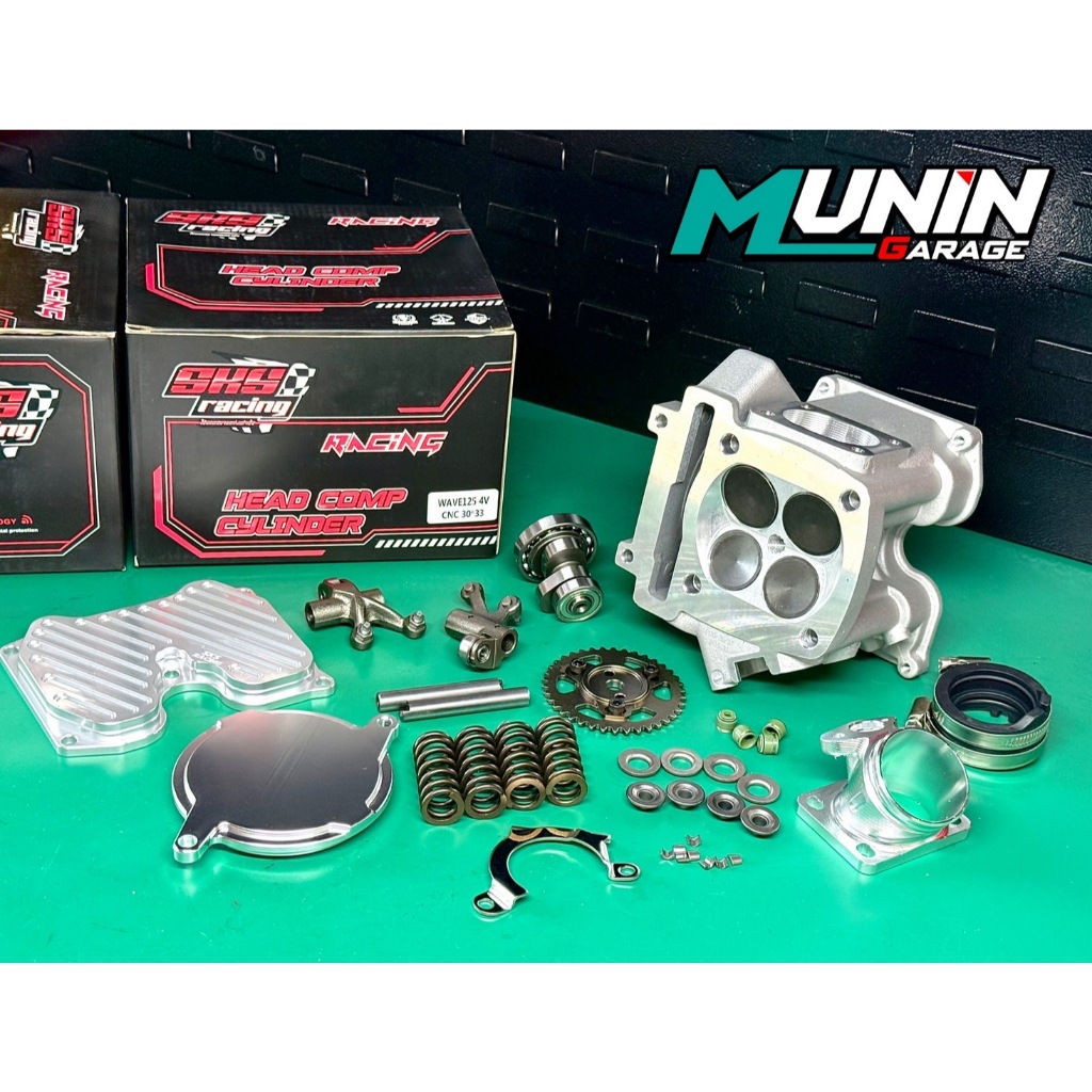 ฝาสูบSKS เอ็กไซเตอร์ ทำเบ้าCNCแล้ว ขนาดวาล์ว30/33 อุปกรณ์ครบ รองรับลูกสูบ85มิลขึ้นไป #SKS Racing #ฝา