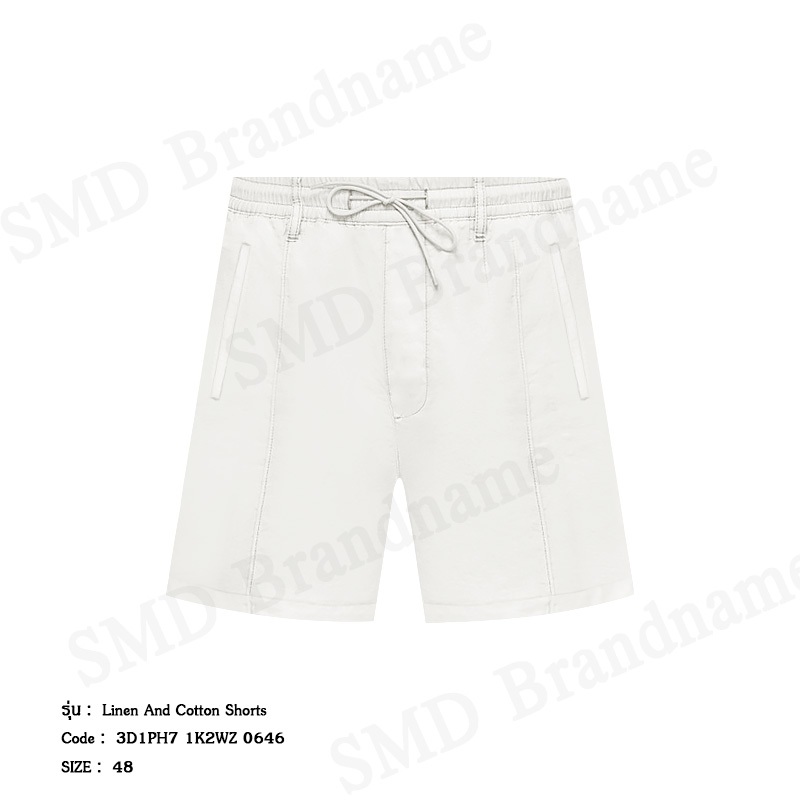 Emporio Armani กางเกงขาสั้น รุ่น Linen And Cotton Shorts Code: 3D1PH7 1K2WZ 0646