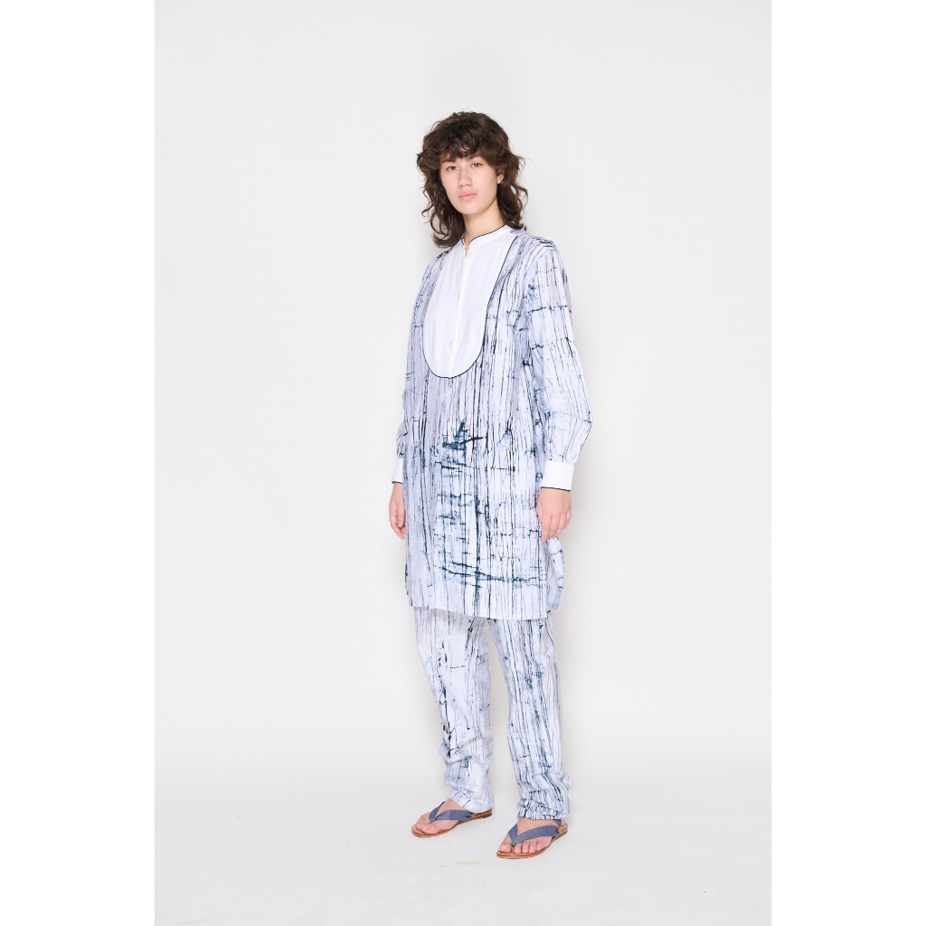 KRAMIN TUXEDO SHIRT DRESS FREE SIZE