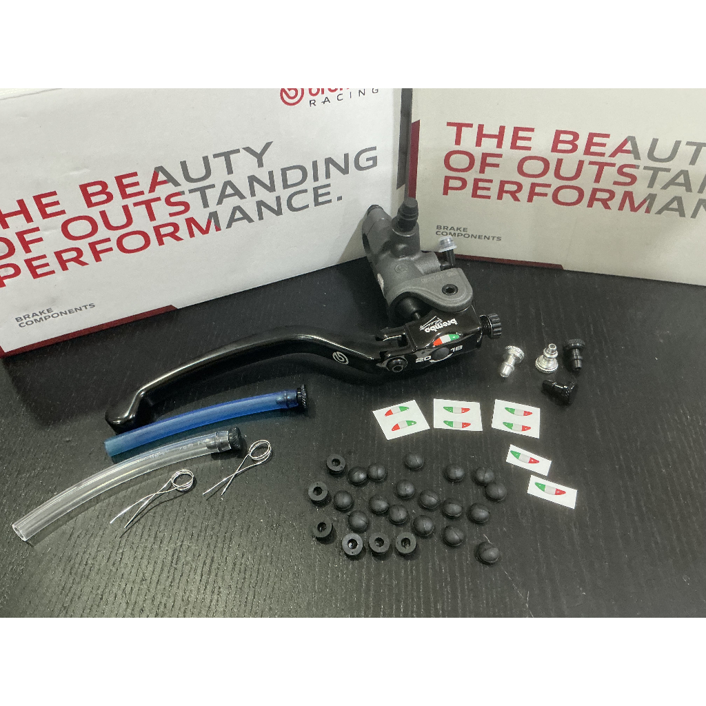 สติ๊กเกอร์แท้ ปั้มบนอิตาลี - ลูกยางอุดหัวก้านRCS Brembo สติกเกอร์ก้านอิตาลี่