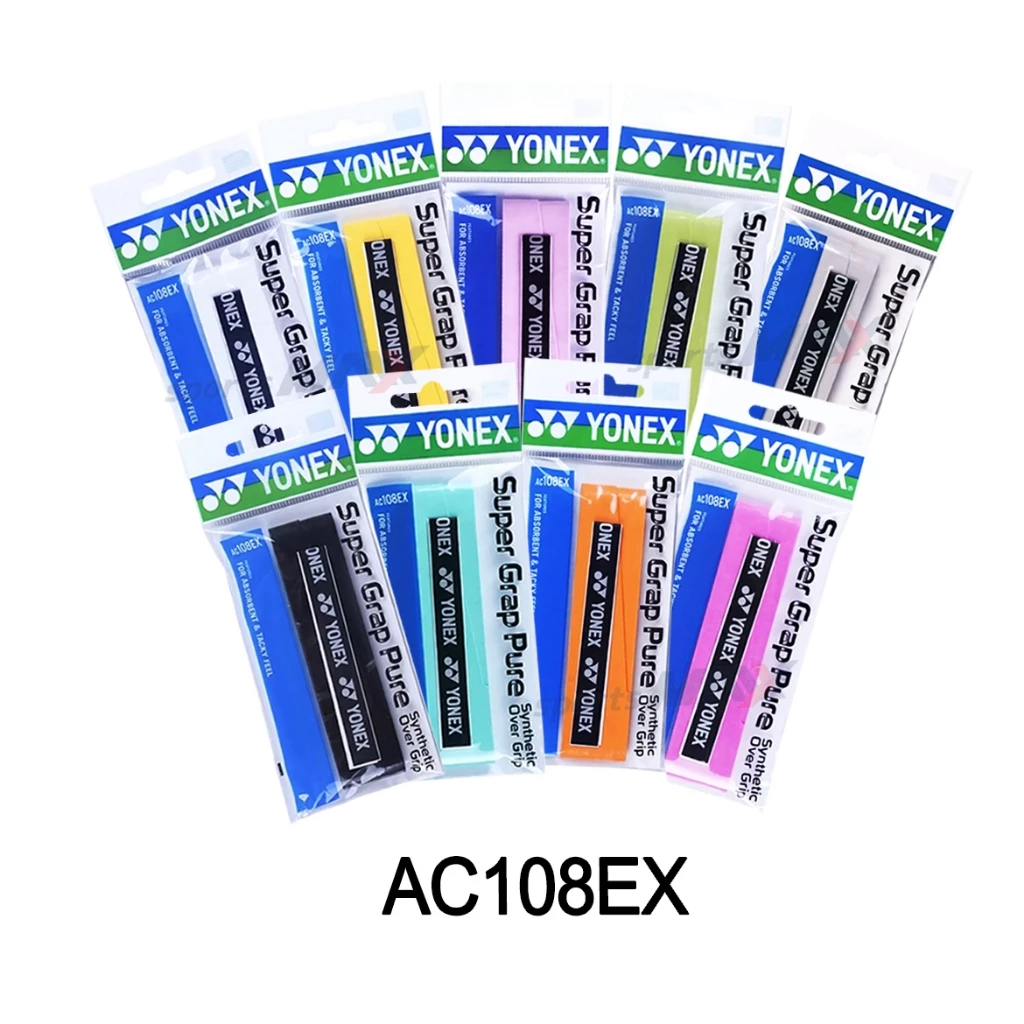 Yonex พันด้ามไม้แบด ไม้เทนนิส รุ่น AC108EX เนื้อหนึบ พรีเมี่ยม Super Grap Pure