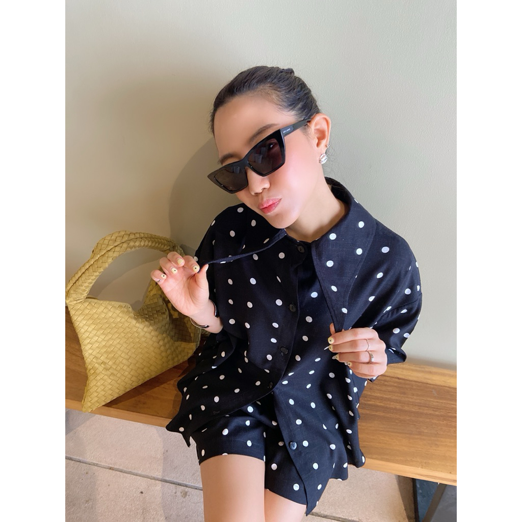 Polka dot set by thesimple เซทลายจุดปกแหลม