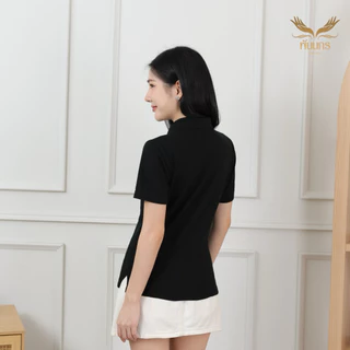 Punnakorn เสื้อโปโลสีดำ ผ้านุ่ม ใส่ระบายอากาศ ไม่ยับ พร้อมส่งทุกไซส์ เสื้อคอปกโปโล