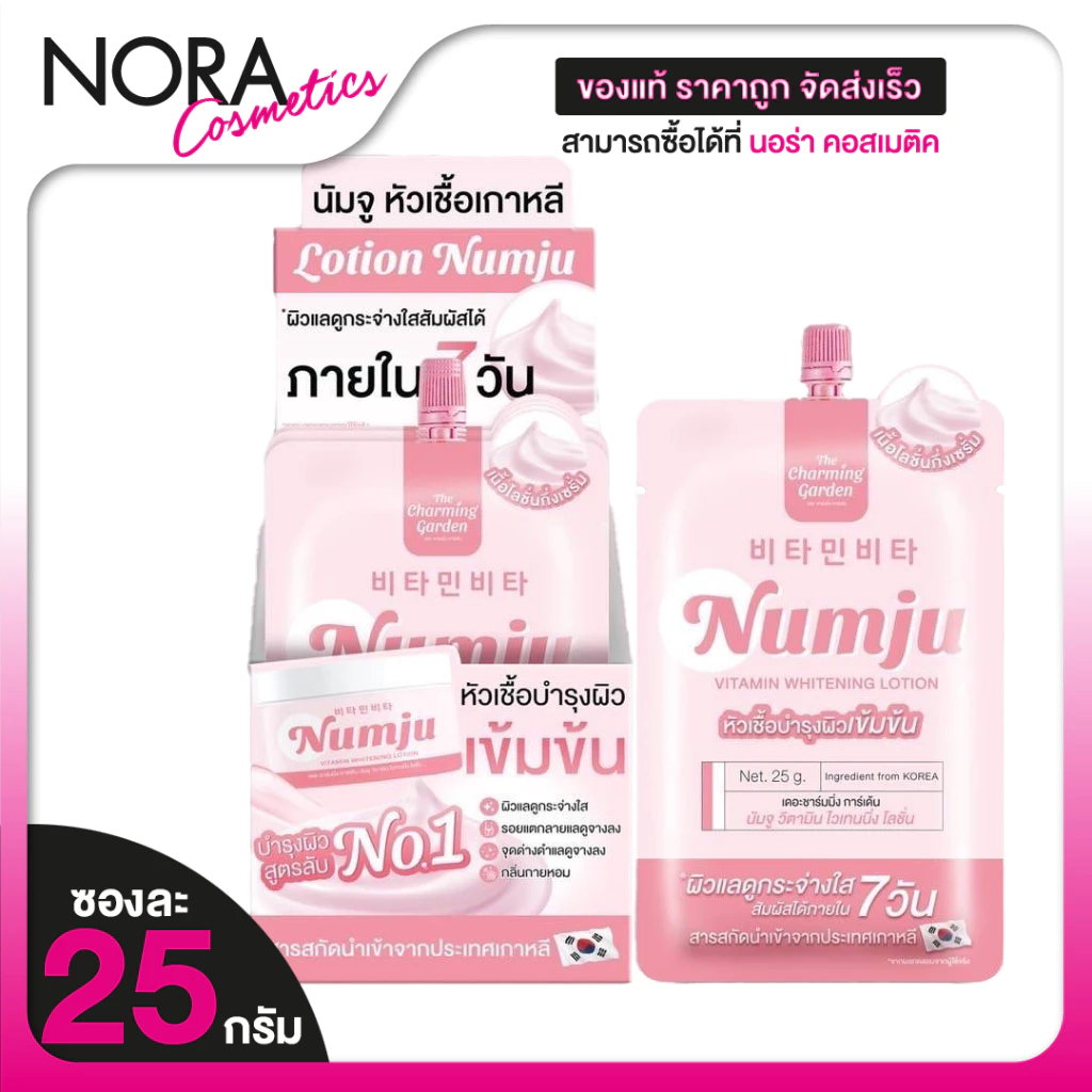 [ยกกล่อง] THE CHARMING GARDEN Numju Vitamin Whitening Lotion นัมจู วิตามิน ไวเทนนิ่ง โลชั่น [25 g.]