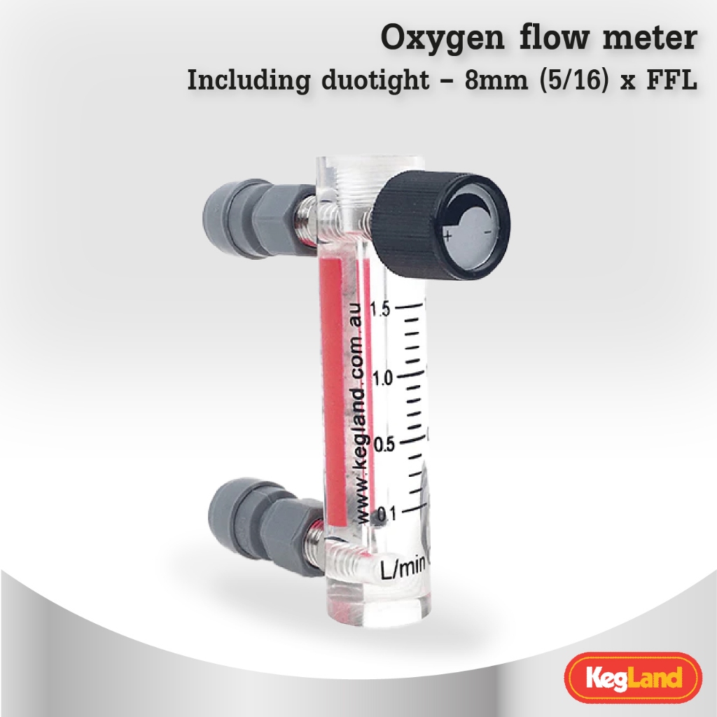 Oxygen flow meter Including duotight – 8mm (5/16) x FFL