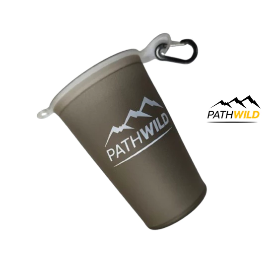 PATHWILD SPEED CUP - BLACK แก้วนิ่ม พกพาสะดวก พับเก็บได้ น้ำหนักเบา มีหูเกี่ยว แถมคาราไบเนอร์จิ๋วน่ารัก