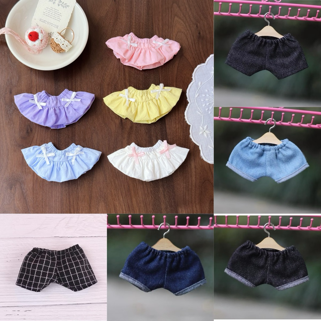 🍭พร้อมส่งจากไทย🍭กางเกง กระโปรง หมวกขนาดเล็ก เหมาะสำหรับตุ๊กตาผ้าสูง10ซม.
