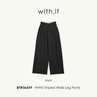 Withit Striped Wide Leg Pants กางเกงขายาวลายทาง - BTW36559