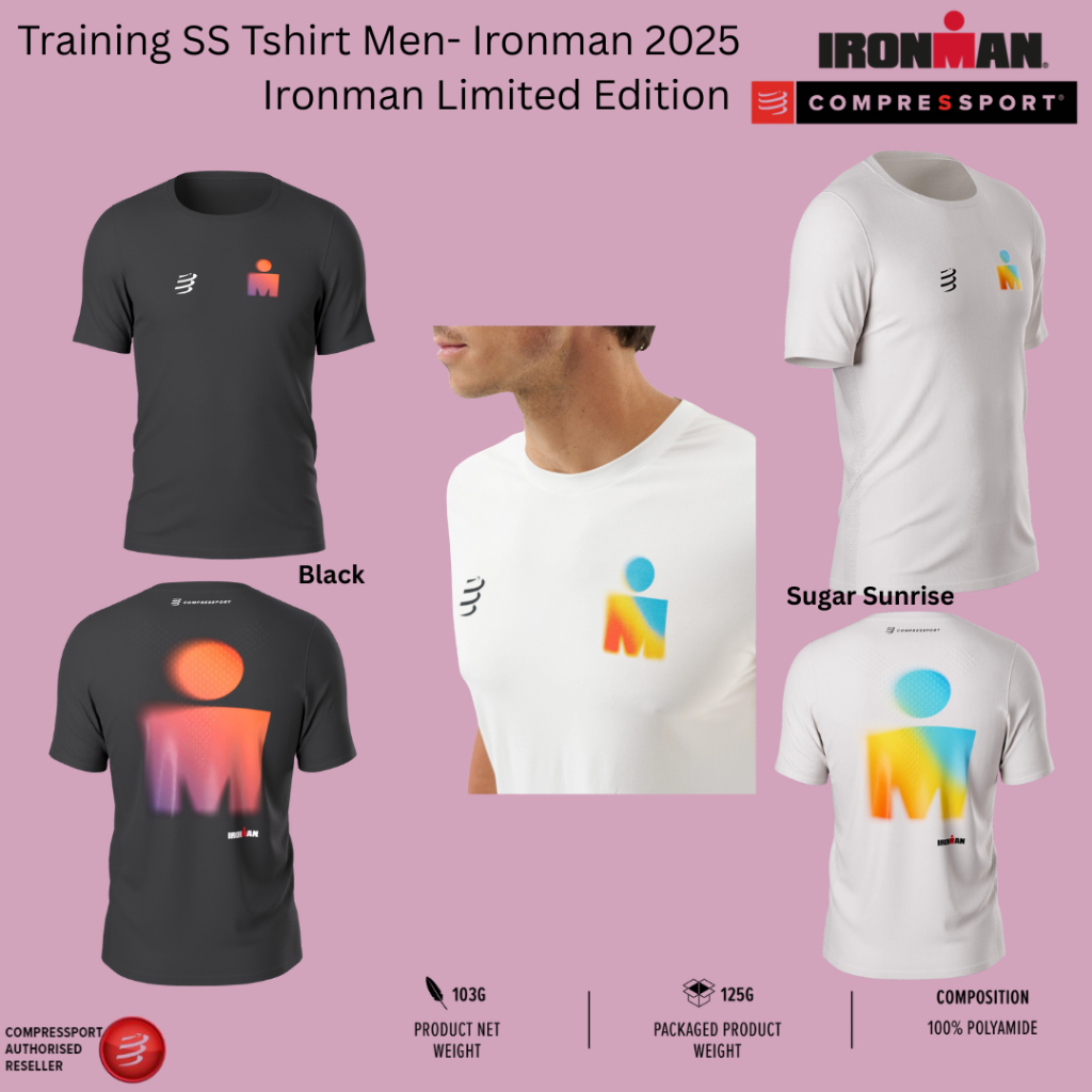 COMPRESSPORT เสื้อเทรนนิ่งแขนสั้น ผู้ชาย Training SS Tshirt M - Ironman 2025 LIMITED EDITION