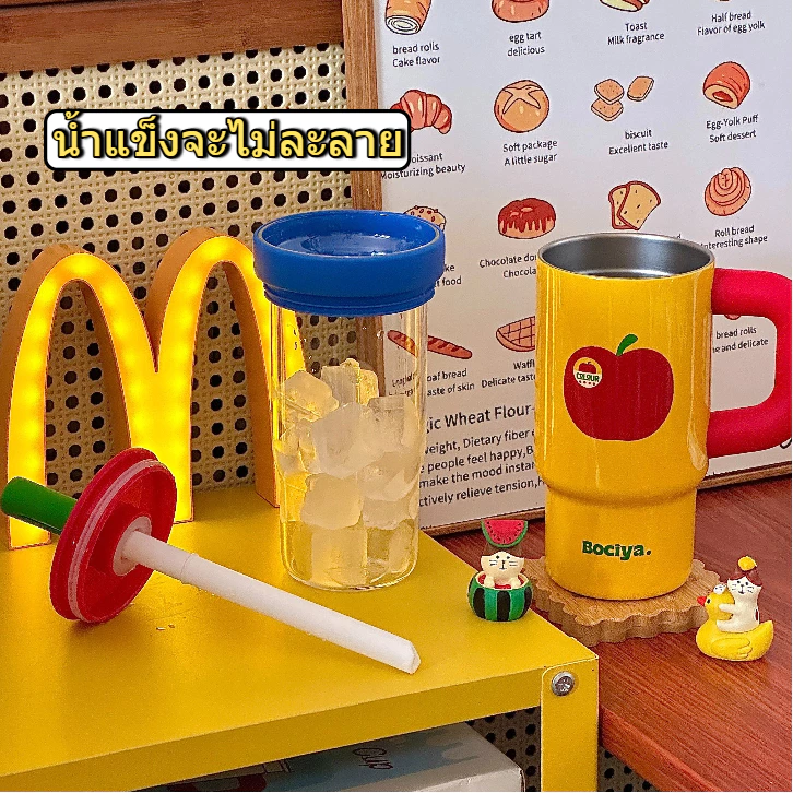 UCOCOLLA กระติกน้ำเก็บอุณหภูมิ 6 ชั้น 500ml แก้วโบโรซิลิเกต เก็บร้อน-เย็น 12 ชม. ทนความร้อน สแตนเลส 316 ดีไซน์สวย thumbnail 3