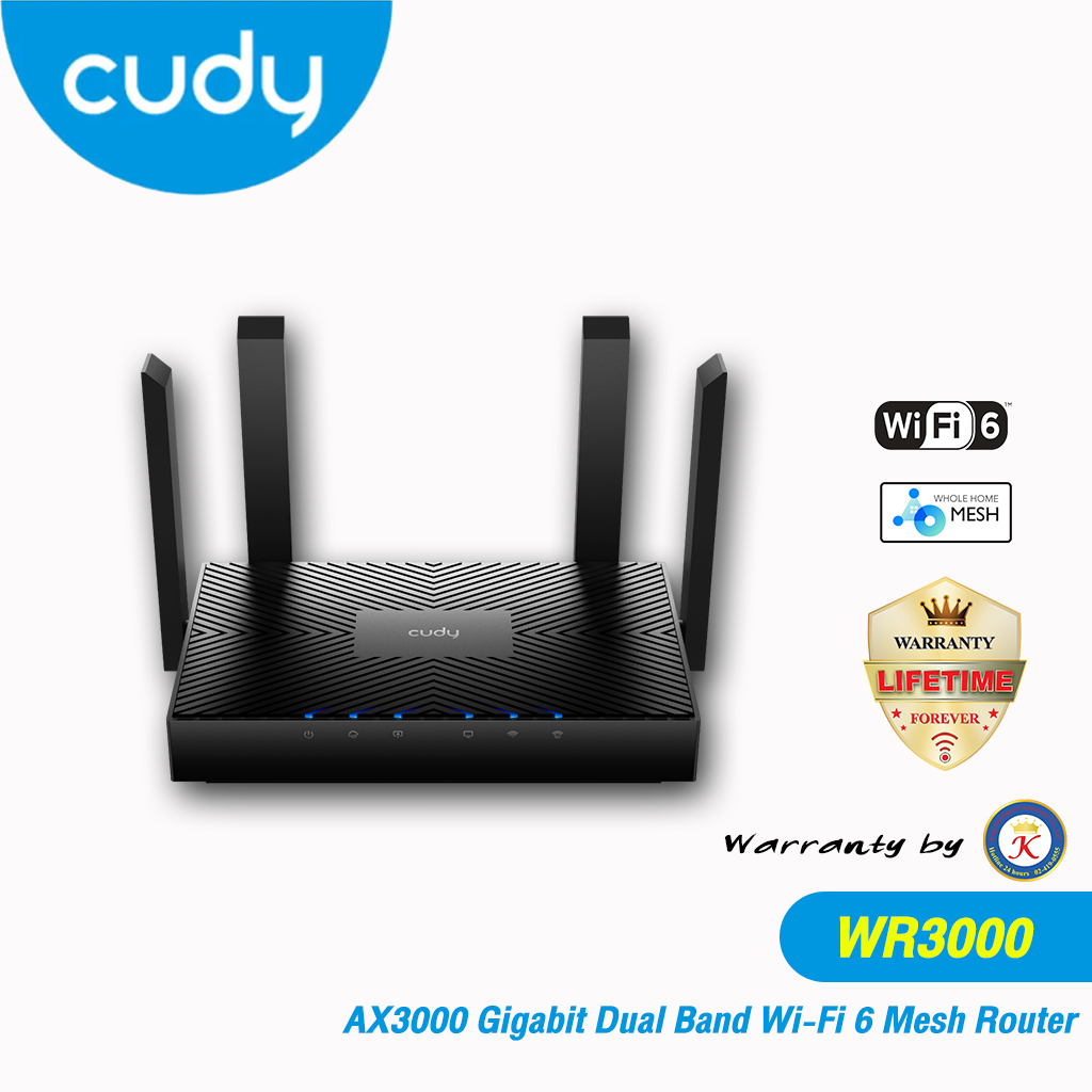 "CUDY" AX3000 Gigabit Mesh Wi-Fi 6 Router รุ่น WR3000