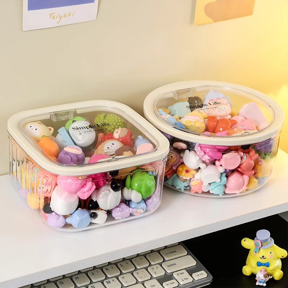 กล่องเก็บเดสก์ท็อป กล่องเก็บเครื่องสำอาง ถังขยะตั้งโต๊ะ สําหรับหอพัก ห้องนั่งเล่น สํานักงาน ใช้งานง่าย มี 2 ​​สีให้เลือก - รูปที่ 5