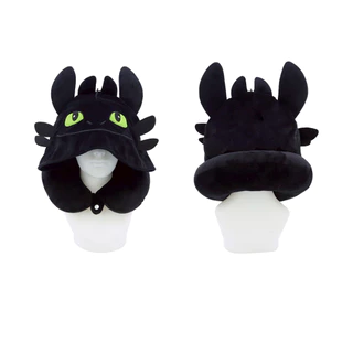 หมอนรองคอ เขี้ยวกุด มีหมวกฮู้ด Toothless Live รุ่นใหม่💥ลิขสิทธิ์แท้ จาก Dreamworks How To Train Your Dragon