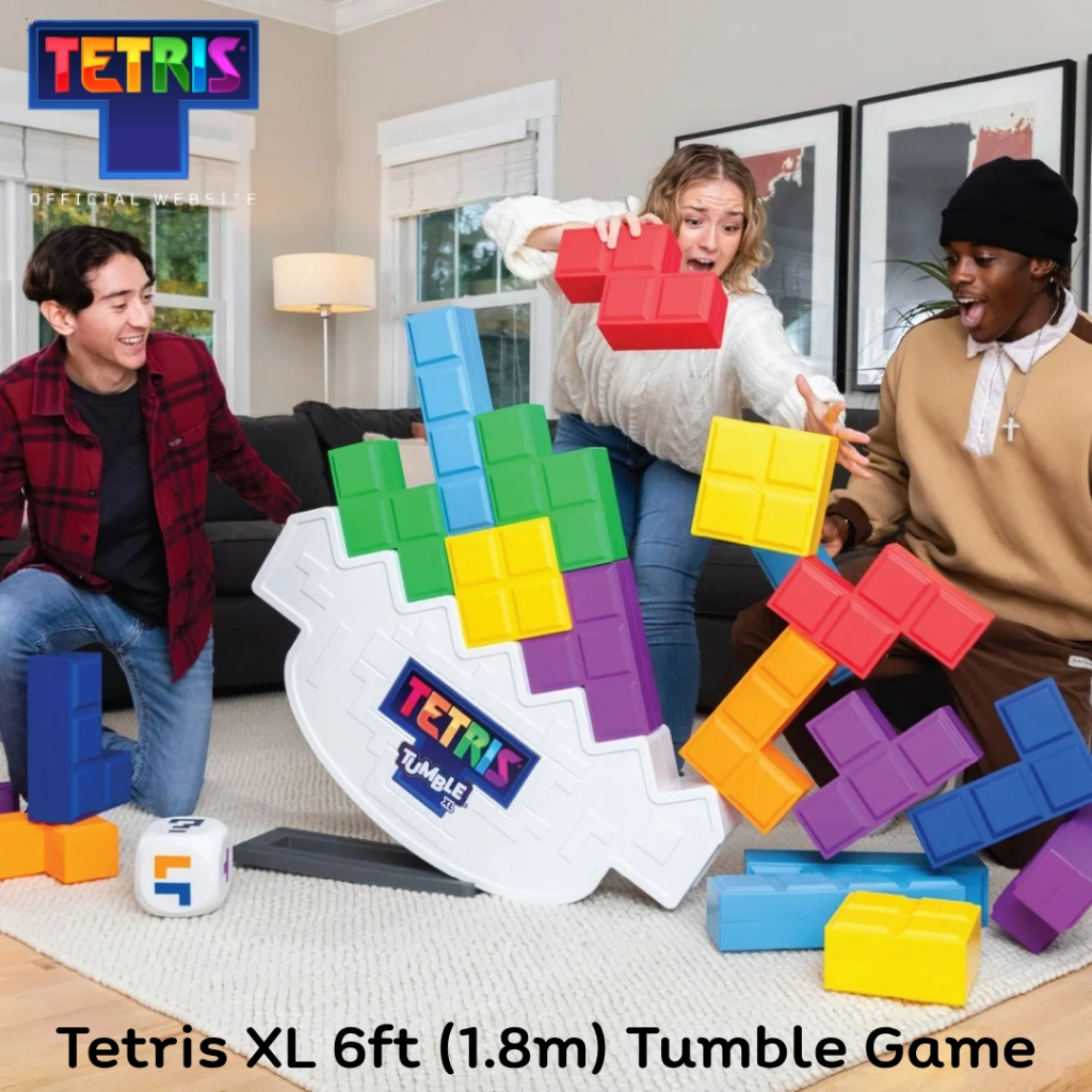 พร้อมส่งนำเข้า 🇺🇸 ✨Tetris ยักษ์ เกมสำหรับทุกคนในบ้าน🧱 Tetris XL Tumble Game ขนาด 6 ฟุต