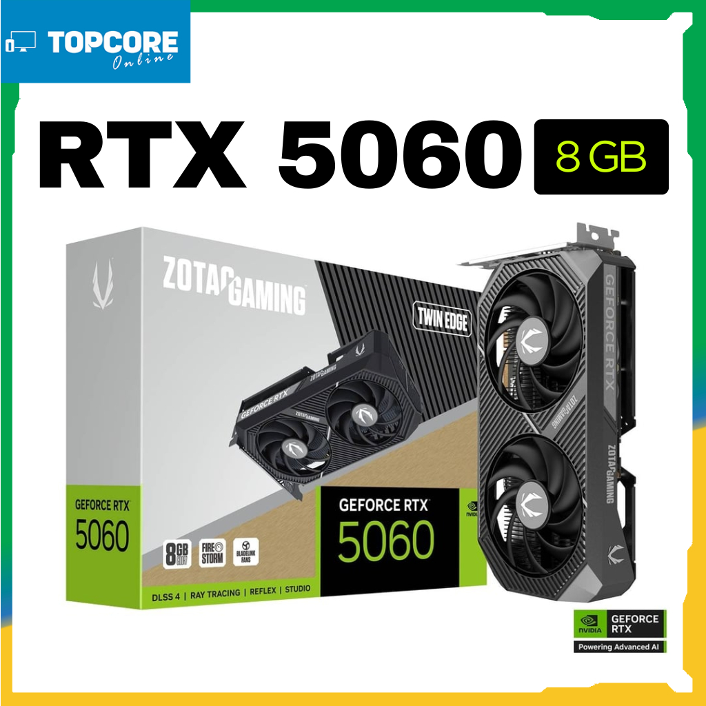การ์ดจอ ZOTAC GAMING GeForce RTX 5060 Twin Edge​ OC VGA RTX5060