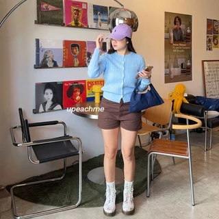 *มีส่งด่วน* upeachme(D11-D19) TEDDY JEAN SHORTS (S-6XL) กางเกงยีนส์ขาสั้นสีน้ำตาล ยีนส์ขาสั้นเอวต่ำ ยีนส์ขาสั้นเอวสูง