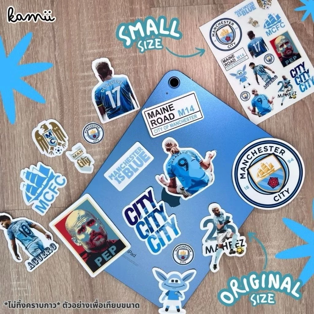 Manchester City - สติกเกอร์ MANCITY เคลือบกันน้ำ l สติกเกอร์แมนซิตี [fanmade]