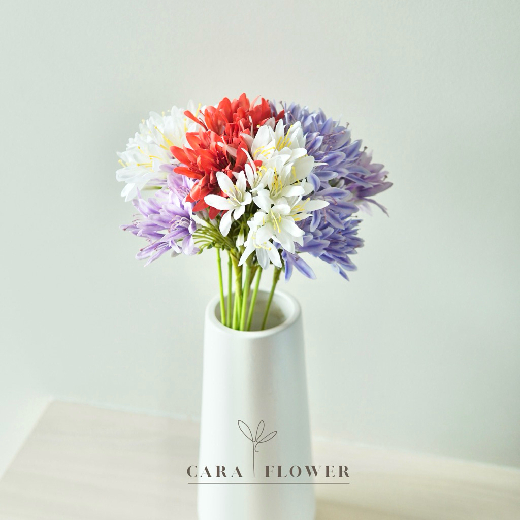 Agapanthus | ดอกอะกาแพนทัสปลอม ดอกไม้ปลอม ดอกไม้ประดิษฐ์ ตกแต่งบ้าน (A04) [พร้อมส่ง]