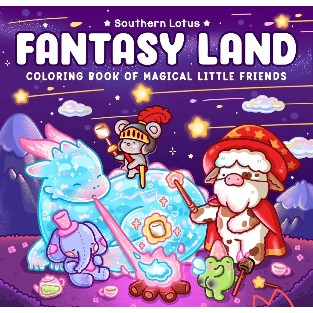 สมุดภาพระบายสี Fantasy land พร้อมส่งจากไทย