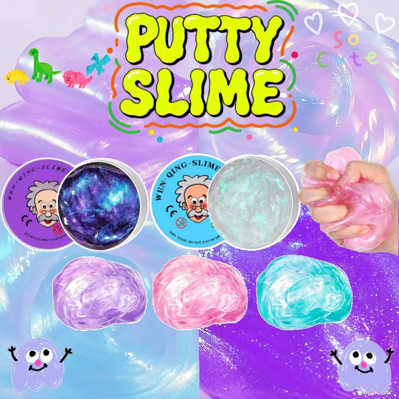 【จัดส่งทันที】สไลม์ PUTTY เนื้อนุ่มไม่เหนียว ยืดได้-ฉีกได้ ของเล่นลดเครียด สไลม์เด็กปลอดภัย โคลนวิเศษ