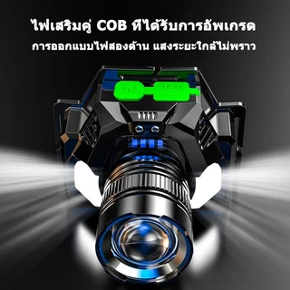 ปรับมุมและซูมได้ ไฟฉายคาดหัวแท้ledไฟคาดหัวแรงสูง สว่างมาก ไฟสายคาดหัว กันน้ำไฟส่องกบ ไฟส่องสัตว์ ไฟฉานคาดหัว ไฟคาดหัวของ