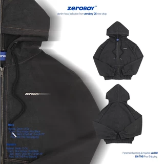 ZEROBOY – DENIM HOOD /25 " สตรีทแจ็คเก็ตฮู้ดของผู้ชายและผู้หญิง "